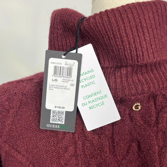 ✨ GUESS Red Turtleneck Winter Sweater - Size L - New w/ Tag! ✨ - Picture 3 of 5
